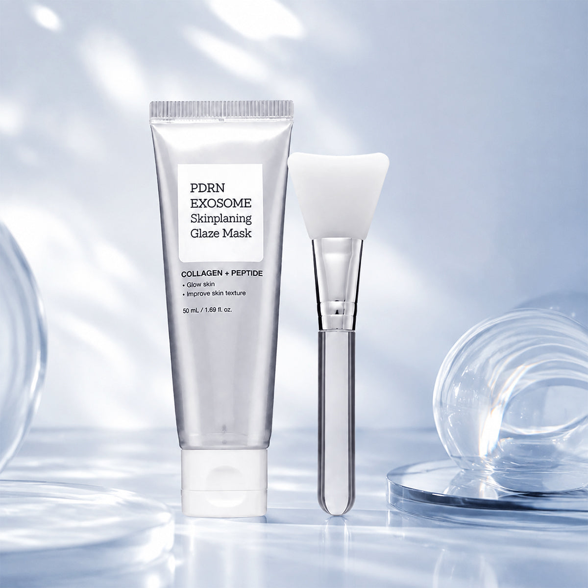 PDRN-Exosome Skinplaning Glaze Mask with Silicone Brush