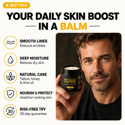 Beef Tallow Honey Balm for Men