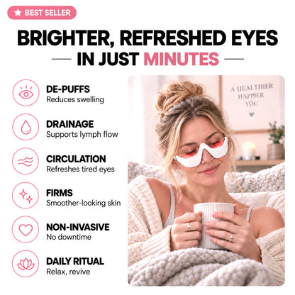2-in-1 Red Light Therapy + EMS To Erase Eye Bags