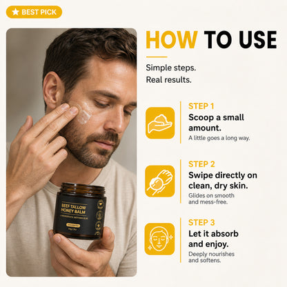 Beef Tallow Honey Balm for Men