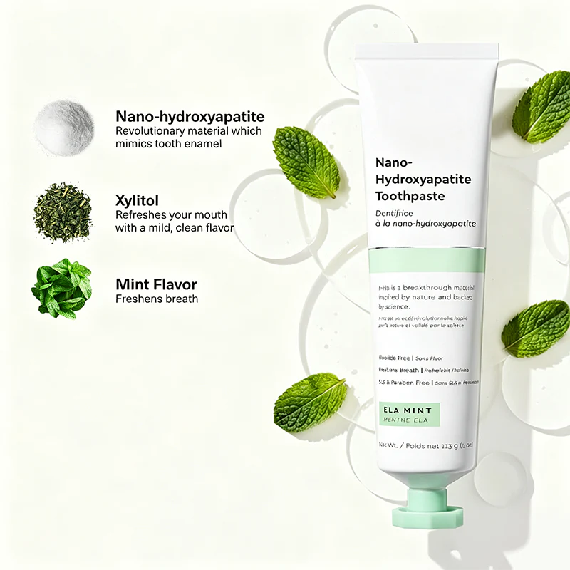 Nano-Hydroxyapatite Toothpaste, Fluoride Free Toothpaste, Appropriate for Sensitive Teeth🦷