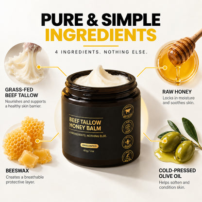Beef Tallow Honey Balm for Men