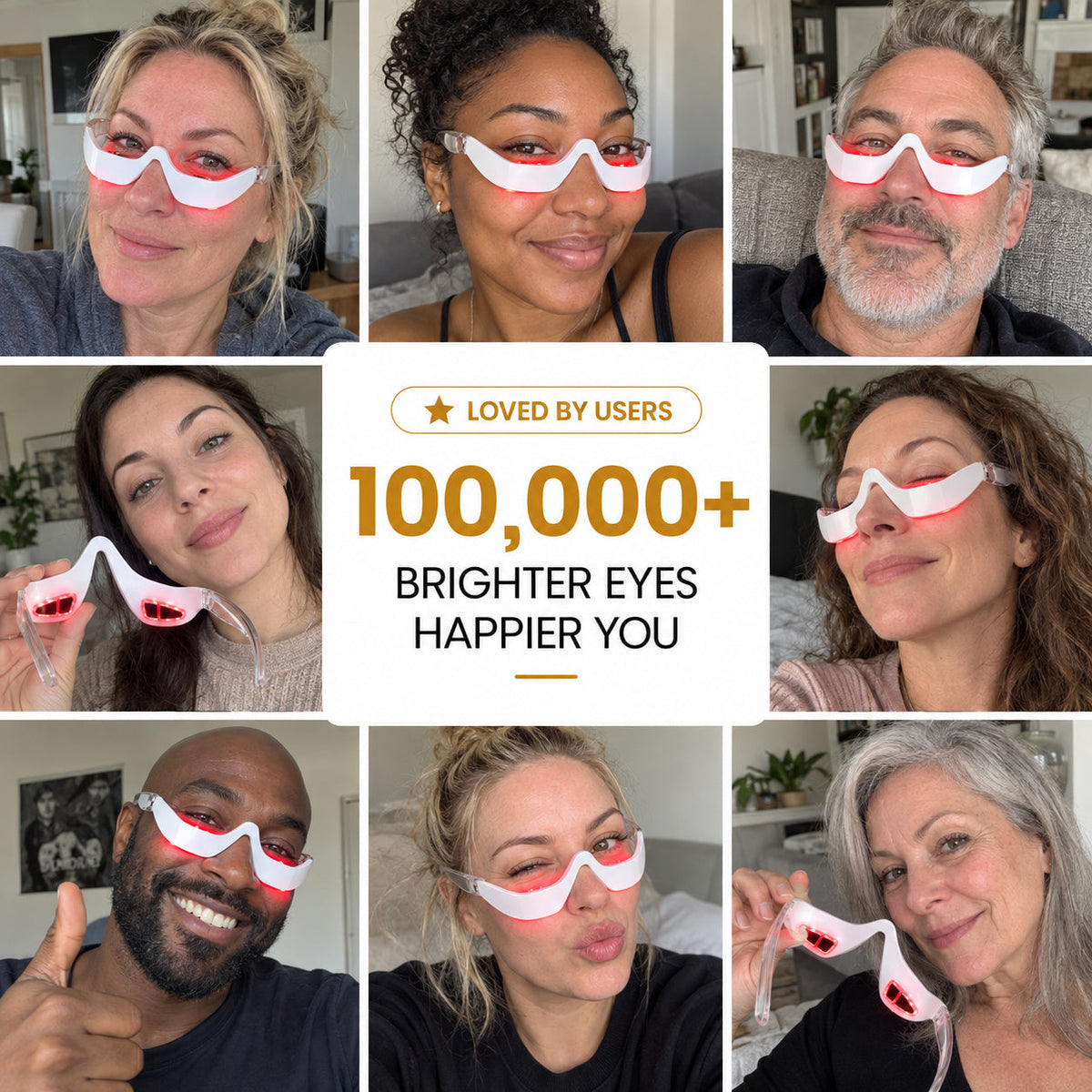 2-in-1 Red Light Therapy + EMS To Erase Eye Bags