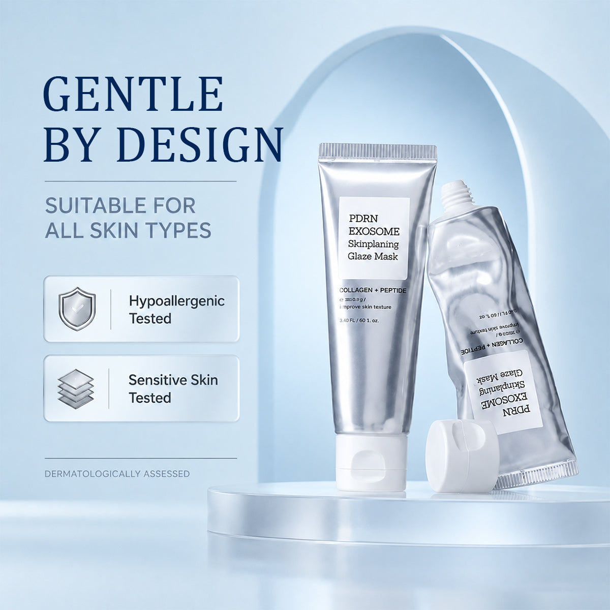 PDRN-Exosome Skinplaning Glaze Mask  with Silicone Brush
