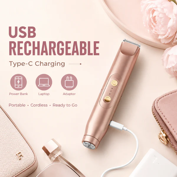 NEW Viralaluna 2-in-1 Waterproof Painless Body Trimmer