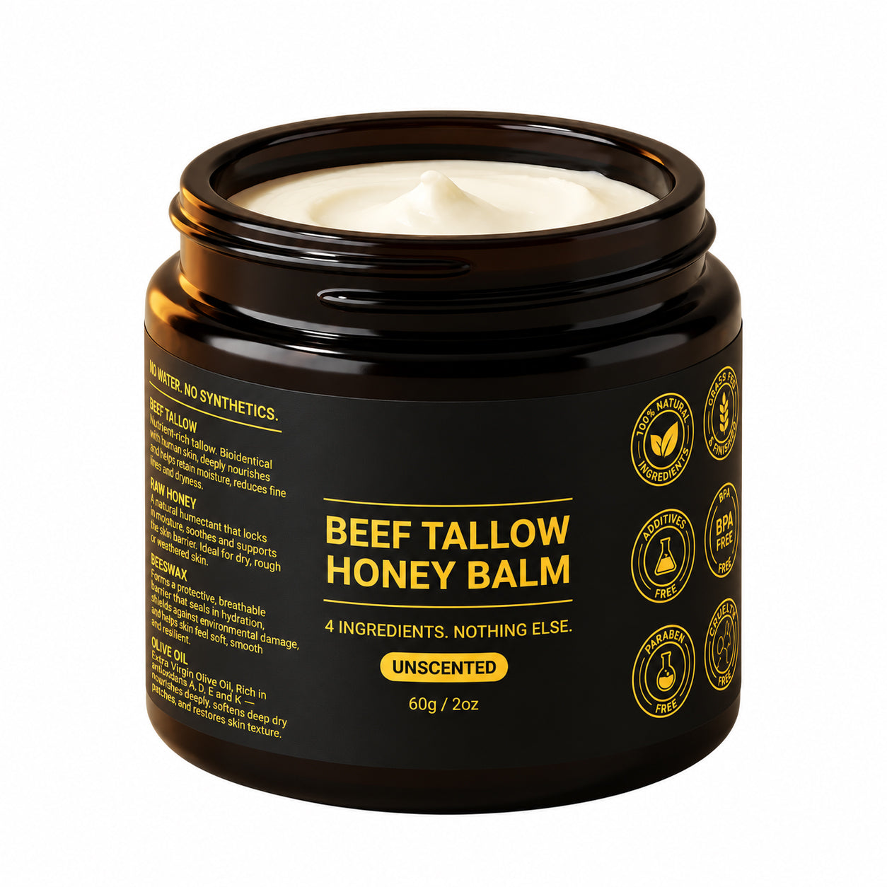 Beef Tallow Honey Balm for Men
