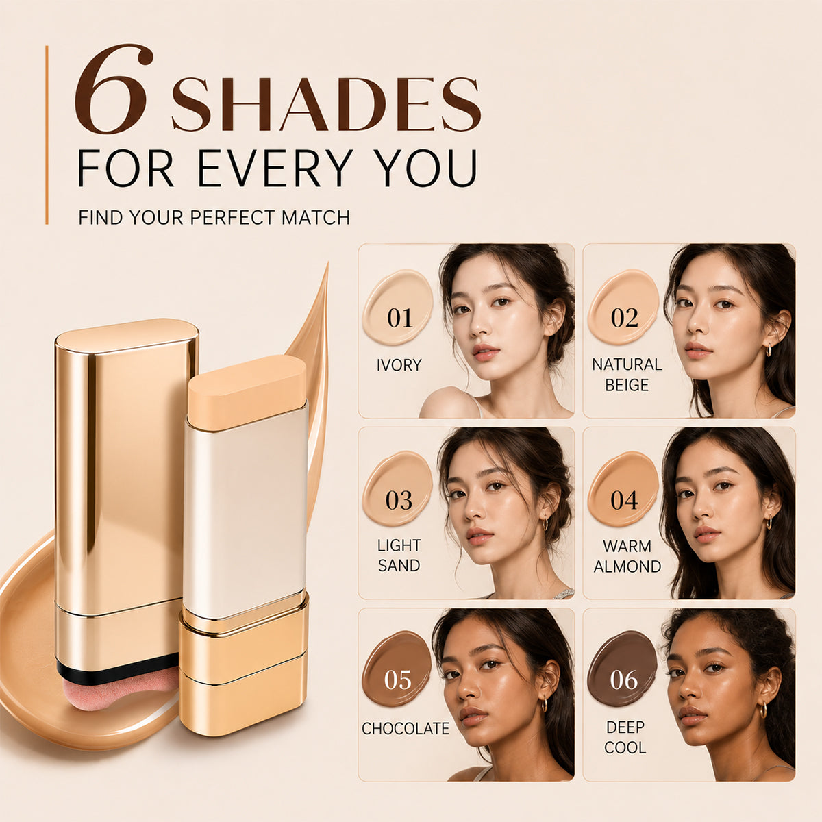 Luminous Dual-Ended Concealer Foundation Stick