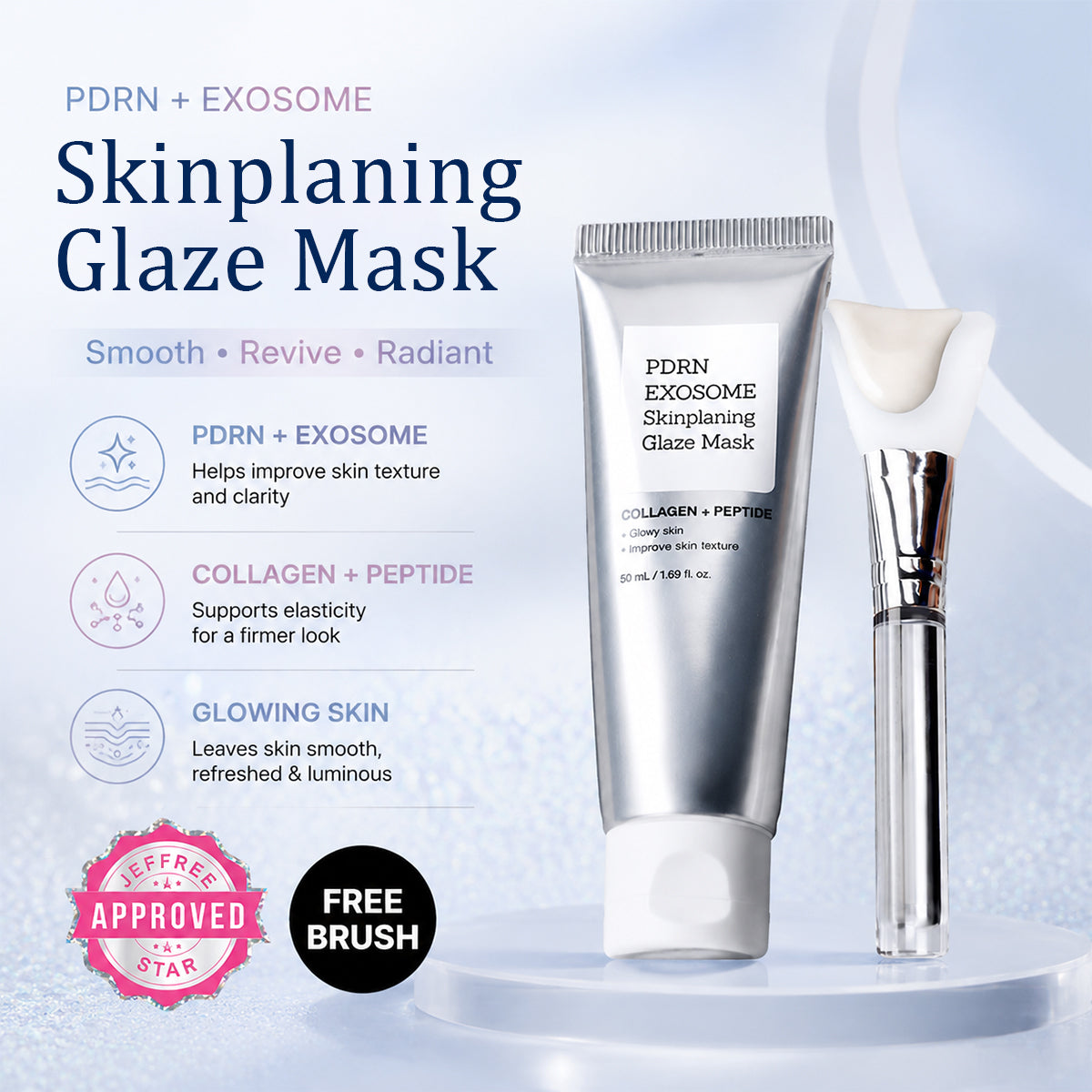 PDRN-Exosome Skinplaning Glaze Mask  with Silicone Brush
