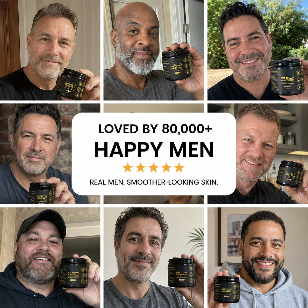 Beef Tallow Honey Balm for Men