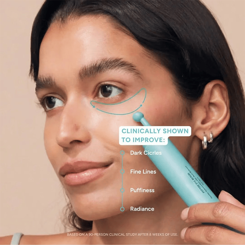 Peptide Eye Serum - Cooling Rollerball Under Eye Serum for Puffiness Dark Circles & Wrinkles