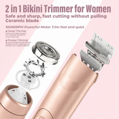 NEW Viralaluna 2-in-1 Waterproof Painless Body Trimmer
