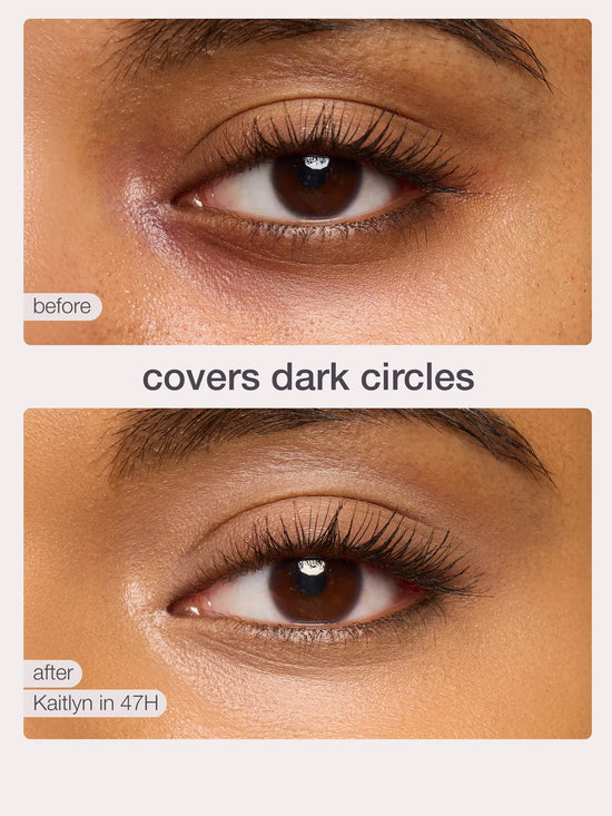 Before and after - covers dark circles